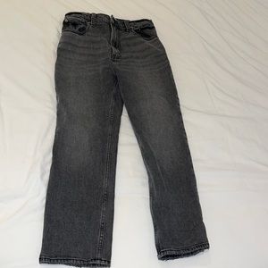 Abercrombie The Ankle Straight Ultra High-Rise Jean
